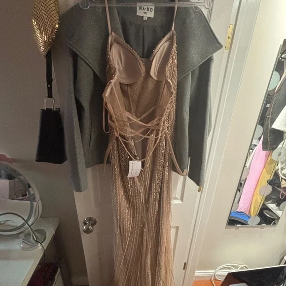 La Divine CC416 Dress Mocha/Champagne - Picture 8 of 13